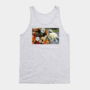 Paris Fall Flowers Tank Top